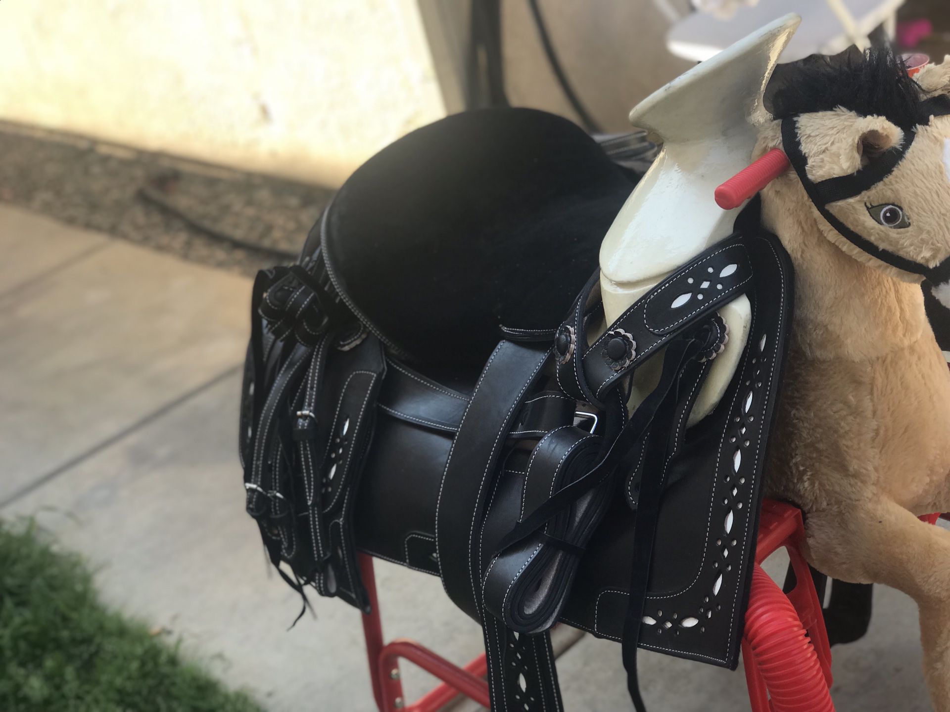 New 15” black Horse Saddle