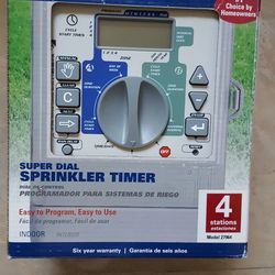 Orbit sprinkler controller Irrigation Timer, 4 Stations.  Easy To Program.   New In Box. More Available