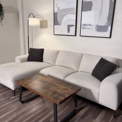 Cream Boucle Sectional Couch DELIVERY WITHIN A WEEK