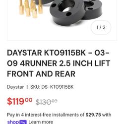 2003 To 2009 Toyota 4runner 2.5" Leveling Kit