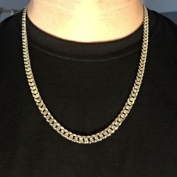 Gold Chain Cuban Link Necklace 24in 7mm 