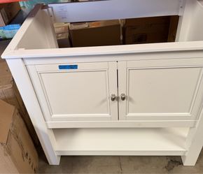 Wood vanity  36”  white