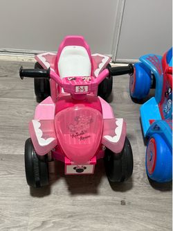Minnie Mouse & spider-man battery ride-on quad for toddler