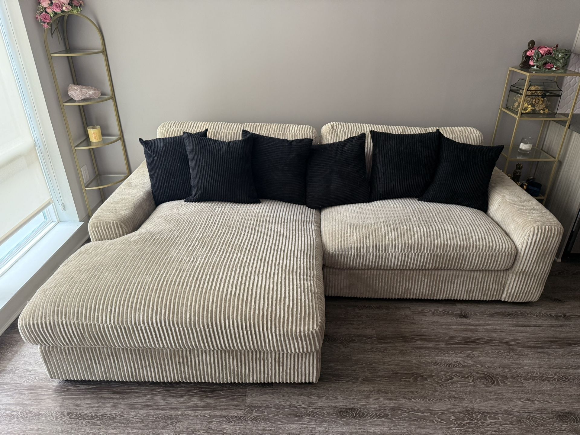 Tan couch Without pillows