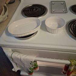 White Corningware Marked On  Backside 