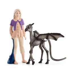 Harry Potter Luna Lovegood & Thestral Fantasy Figurine Toy Set