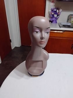 Female Mannequin Head Bust Display.  Base swivels