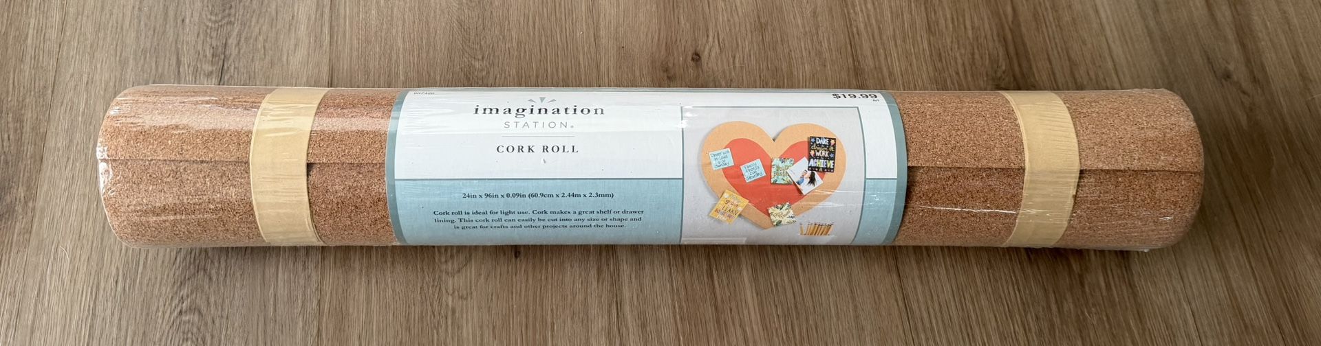 Imagination Station Cork Roll 24” x 96” Sealed, Never Opened
