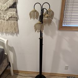 Rare Vintage Hollywood Regency Tulip Waterfall Lamp