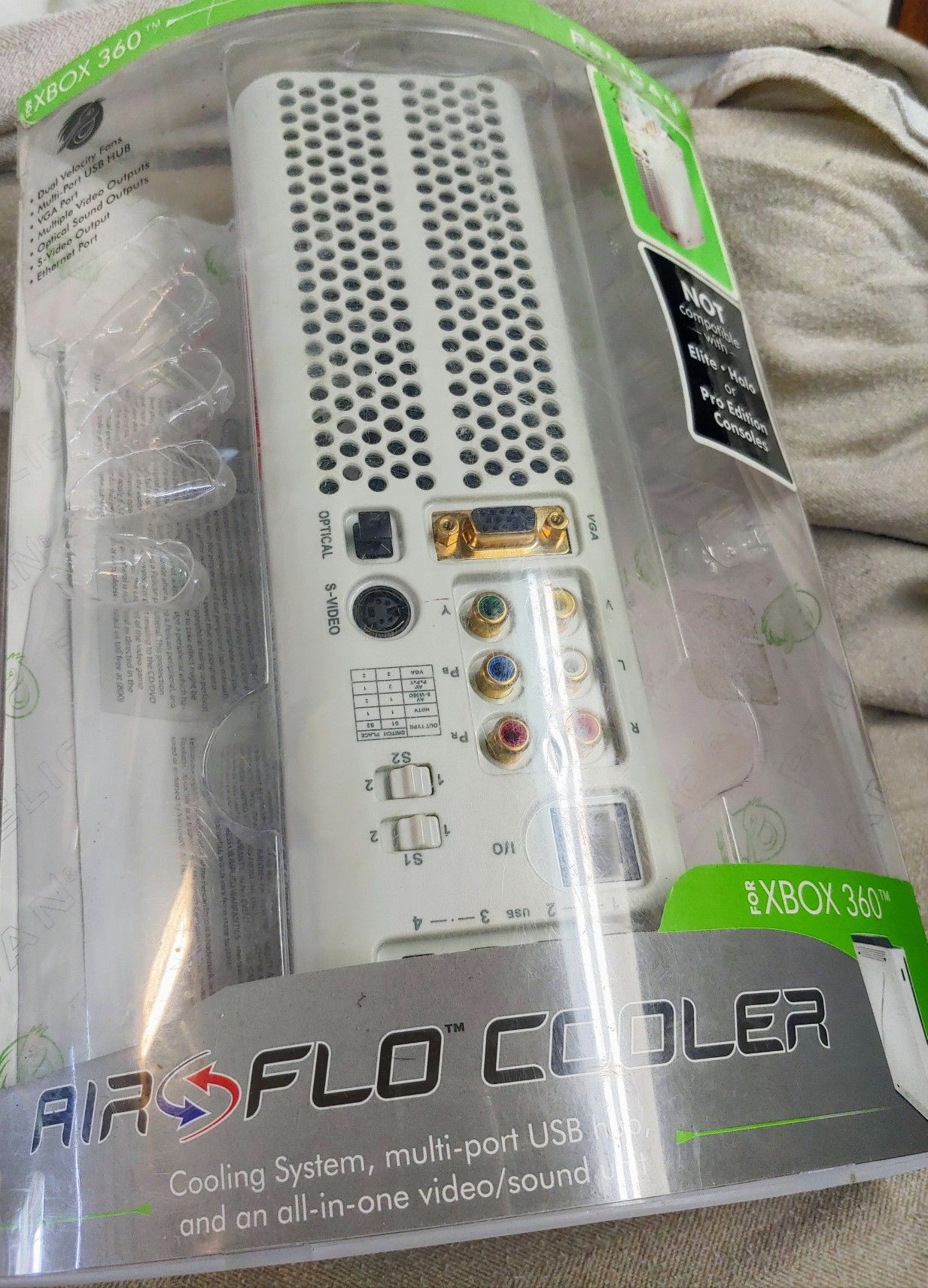NOW ONLY $12! X-Box 360 Air Flo Cooler & Video/Sound Unit