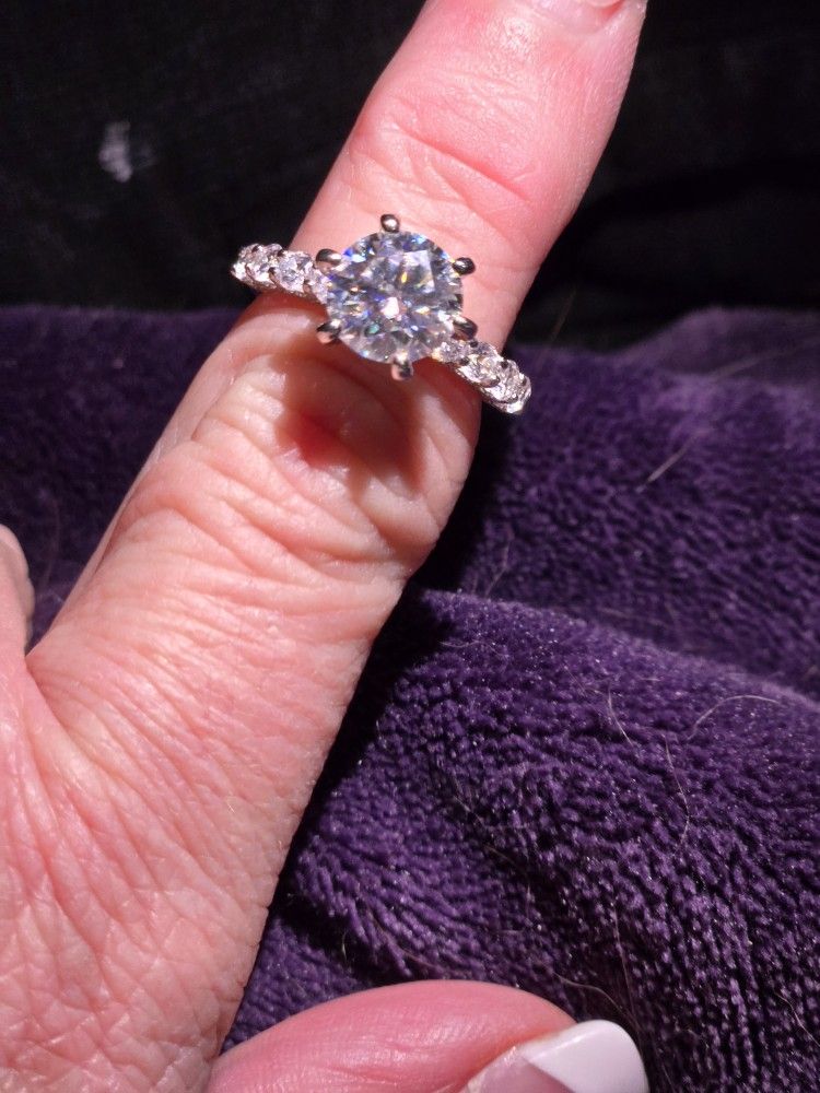 3 Carat Moissanite Engagement Ring