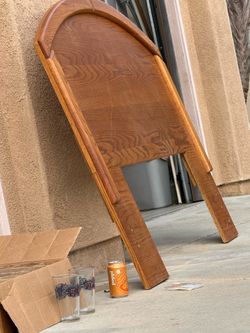 Free oak headboard for bed