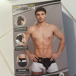 BLITZU Inguinal Hernia Belt for Men & Women with Compression Pad - Fits Left or Right Side - Post Surgery Hernia Support Truss for Inguinal, Incisiona