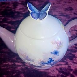 Collectible Lena Liu "Blossoms & Butterflies" Teapot 
