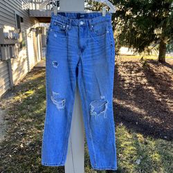 Aero Strigid Ripped Mom Jean Size 2