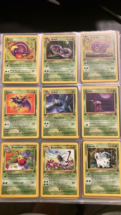 1999 Pokemon Cards Binder - WOTC 1st Edition Fossil Jungle + Topps