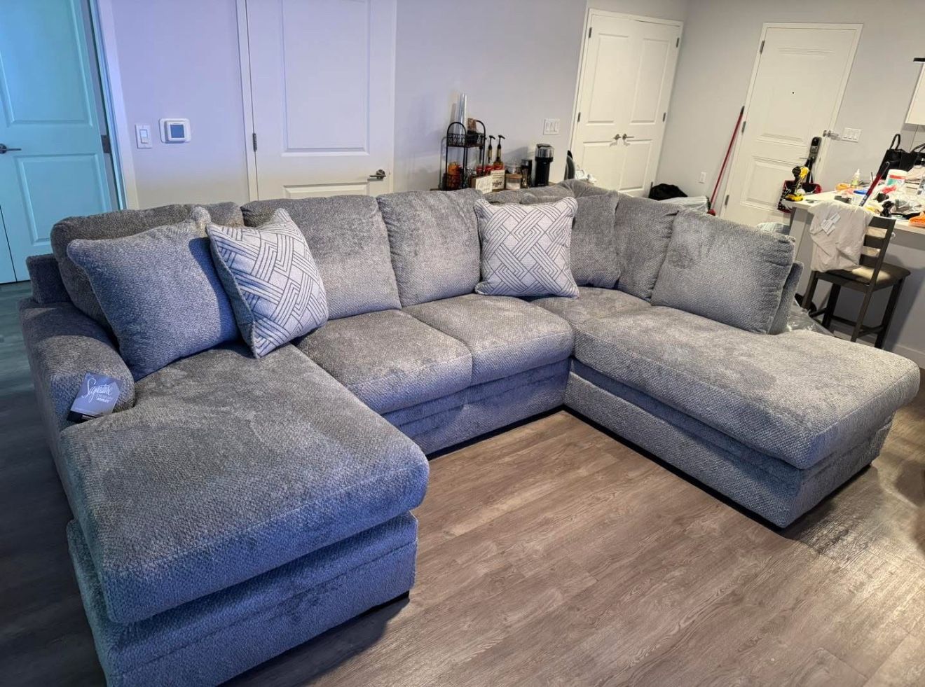 Gray Sectional With Chaise