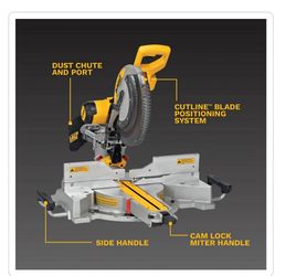 DEWALT DWS780 12” Double Bevel Sliding Compound Miter Saw – LIKE NEW!