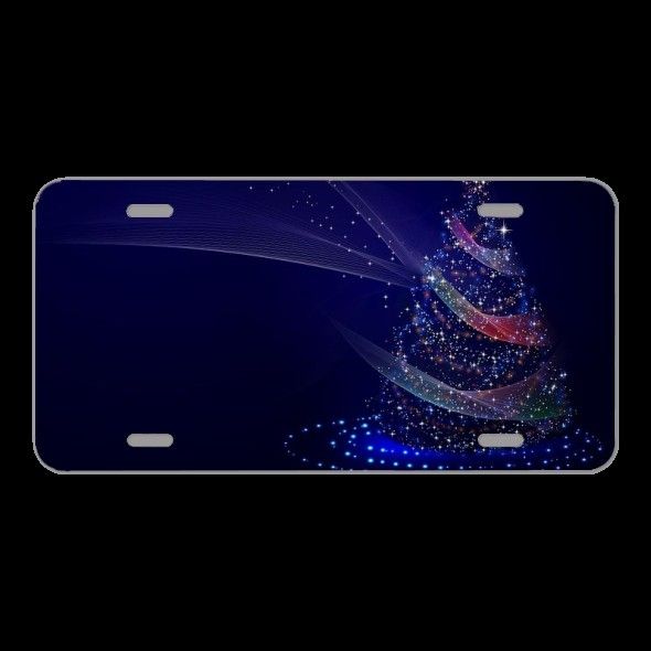 License Plate Novelty Car Front Xmas Christmas Tree Christmas Holiday