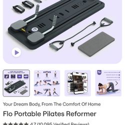 FLO Pilates Portable Pilates Reformer Board  FLOR1PL Full-Body Exercise