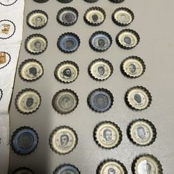 New York Jets 1966 Coke Bottle Caps With Saver Sheet