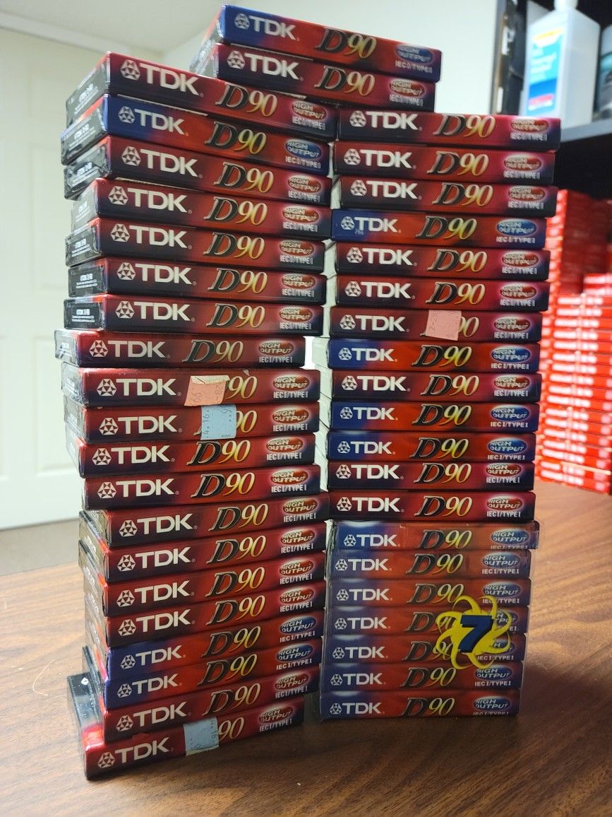 42 TDK D90 Type 1 Blank Cassette Tapes