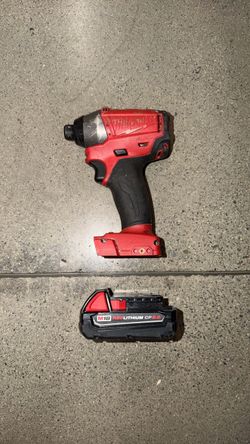 Milwaukee M18 Fuel Impact Driver (2653-20) with 2.0Ah Battery