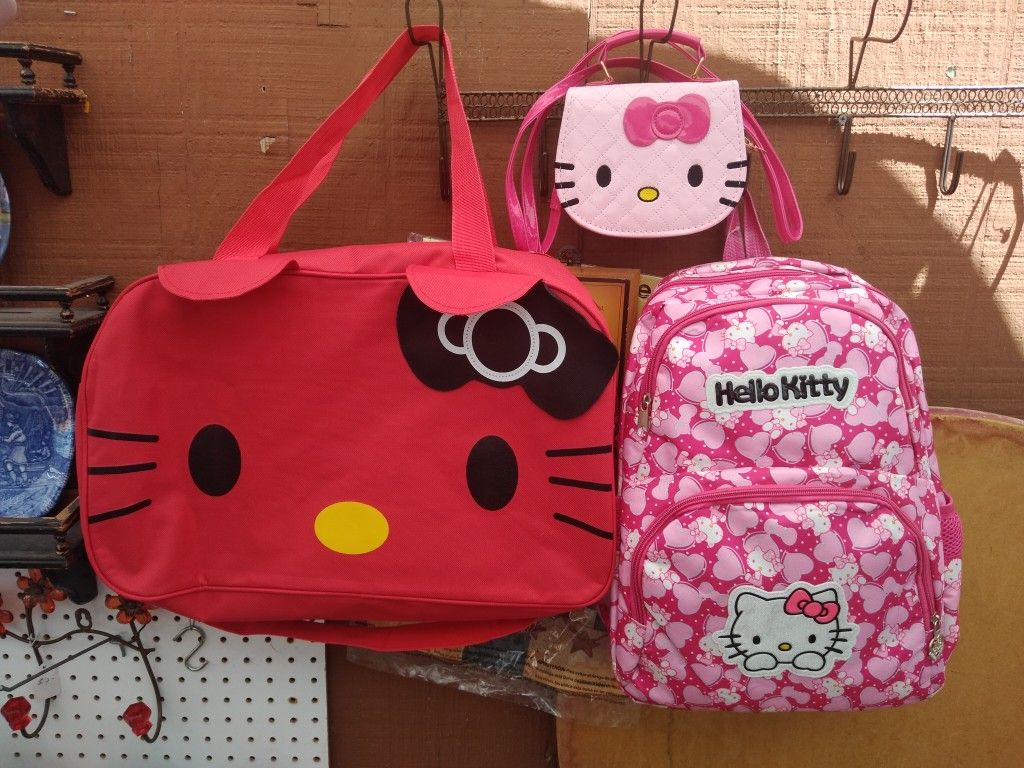 NEW! HELLO KITTY BACKPACK, TOTE BAG AND PURSE!