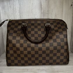 Authentic Louis Vuitton Damier Ebene Speedy 30 