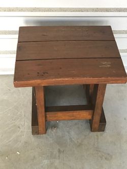 Wood end table