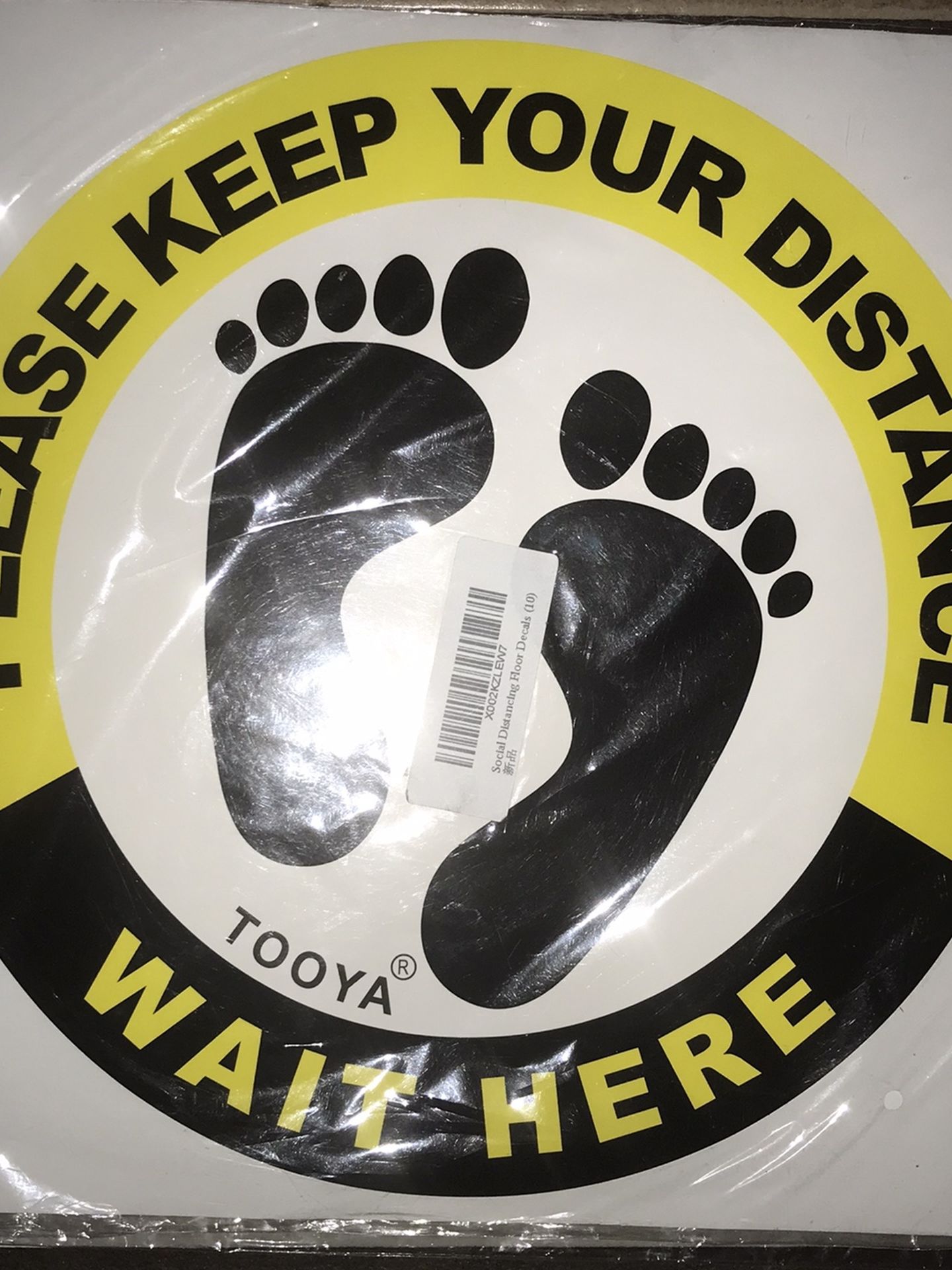 Please Keep Your Distance Floor Stickers