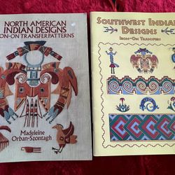 VTG 2 South & North American Indian Designs  Iron on Transfer Patterns