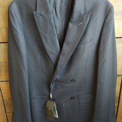 Massimo Dutti Suit Jacket Sport Coat Men's Navy Formal Suit Jacket