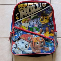 Backpack Paw Patrol On A Roll Full Size 16" H 14" W