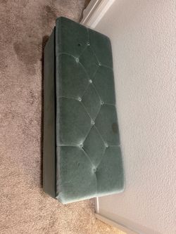 Turquoise ottoman