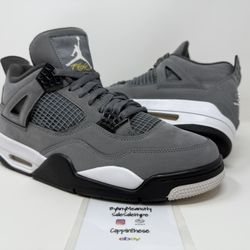 USED 2019 NIKE AIR JORDAN RETRO 4 IV COOL GREY SIZE 9.5