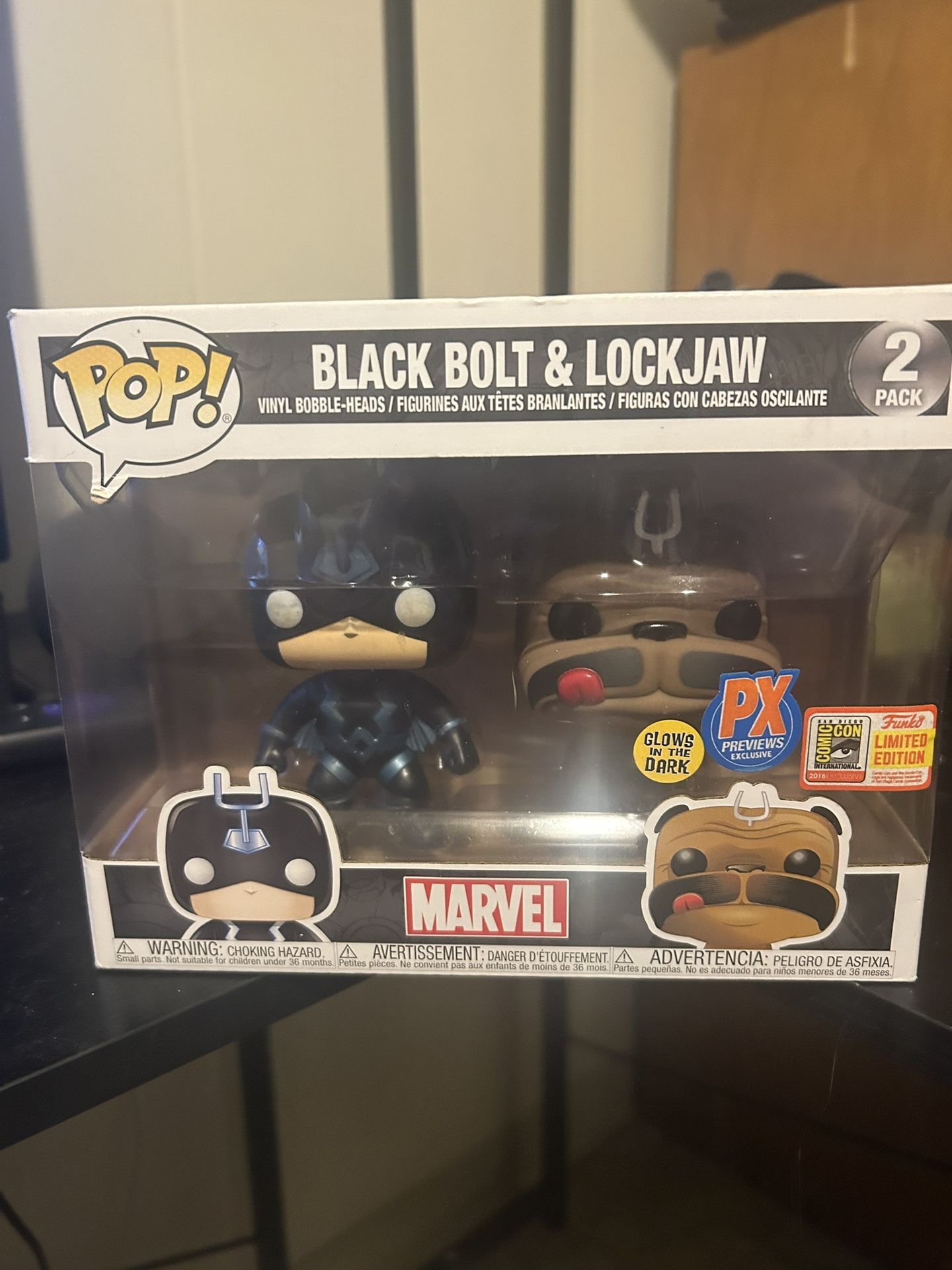 Black Bolt And Lockjaw (glows In The Dark) (PX Exclusive) (comic Con)