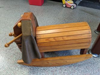 Solid Wood Rocking Elephant