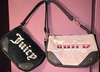 Juicy couture Pink velvet shoulder bag & Black Juicy Couture velvet Bag