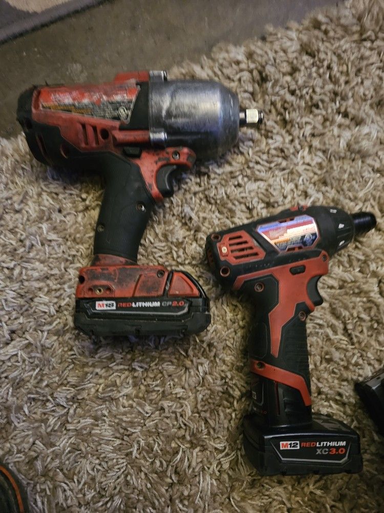 Milwaukee Impact Wrench & Milwaukee Screw driver