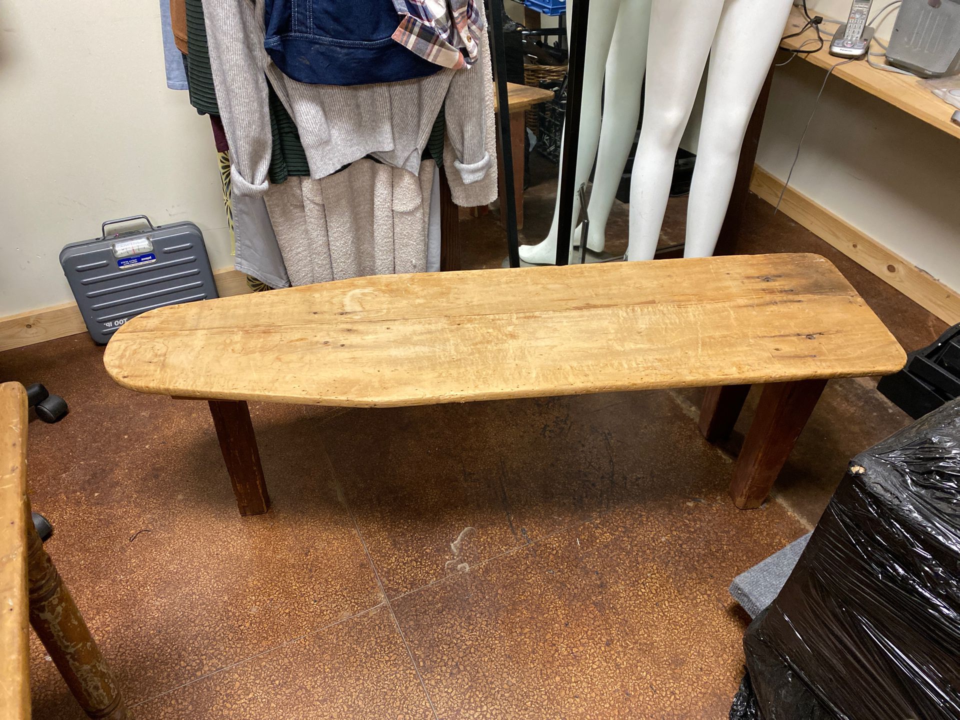 Antique ironing board table