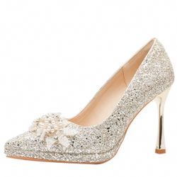 Sparkly Gold Heels - Perfect for Graduation, Wedding - Like New!