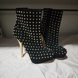 Studded Heels Black 