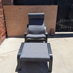 Ikea Poang Chair & Ottoman