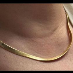 4MM  Herringbone Chain Necklace 20”Inches