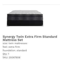 Synergy Twin Extra Firm Standard Mattress Set