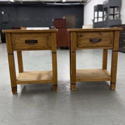 2 Pier 1 Imports Rustic Farmhouse Nightstands / Nightstand Set / End Tables / Side Tables 
