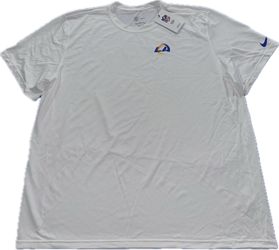 Nike Los Angeles Rams White On Field T Shirt Mens 3XL New $35 DC4916-100