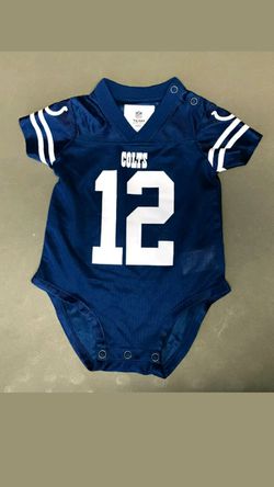 (LIKE NEW) ANDREW LUCK, JERSEY/ONESIE, SIZE: 6/9 MONTHS