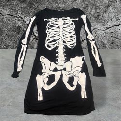 Super cute Skeleton black mini dress